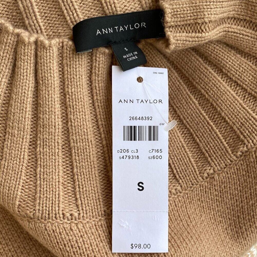 NWT Ann Taylor Tan Sweater sz S - Picture 9 of 9